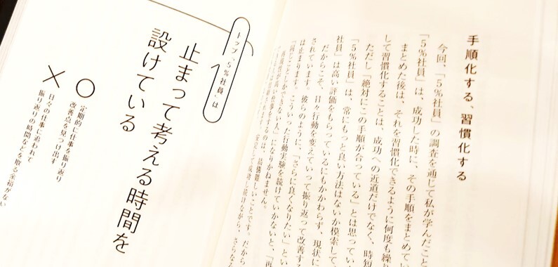 書籍『AI分析でわかったトップ5%の社員の習慣』の一部